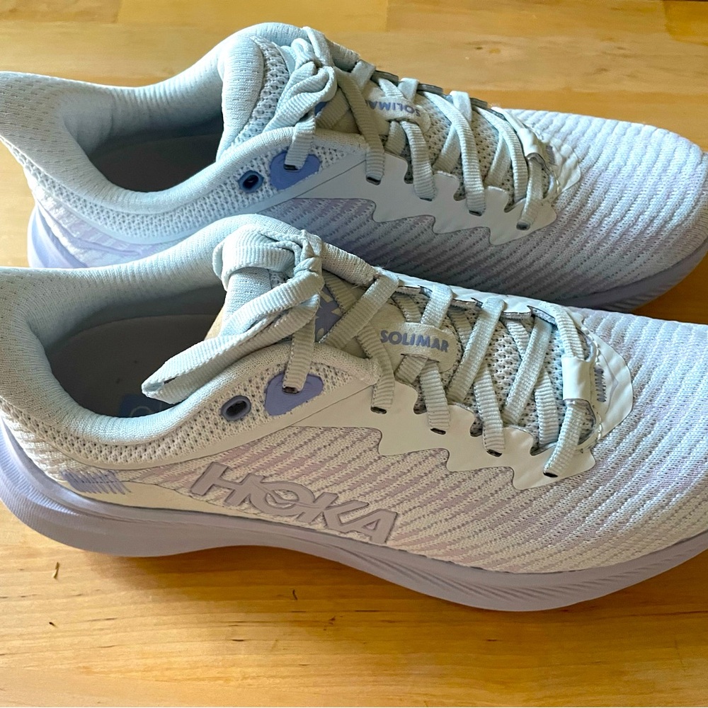 HOKA One One Solimar blue fog running shoes women's 7.5 BNWB!